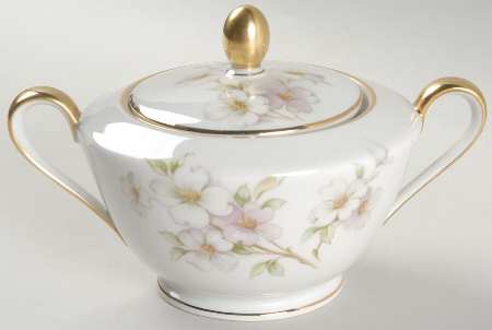 Dogwood Sugar Bowl & Lid
