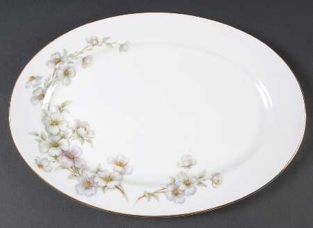 Dogwood 12" Oval Serving Platter