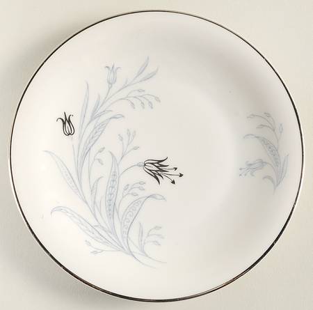 Fantasy (Blue and Platinum Flowers, Coupe) Bread & Butter Plate
