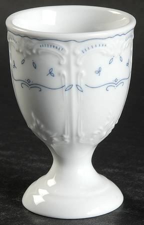 Fleur De Lis Blue Single Egg Cup