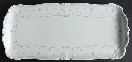 Fleur De Lis Blue Large Sandwich Tray