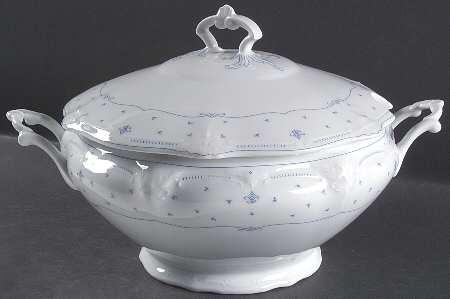 Fleur De Lis Blue Tureen &  Lid