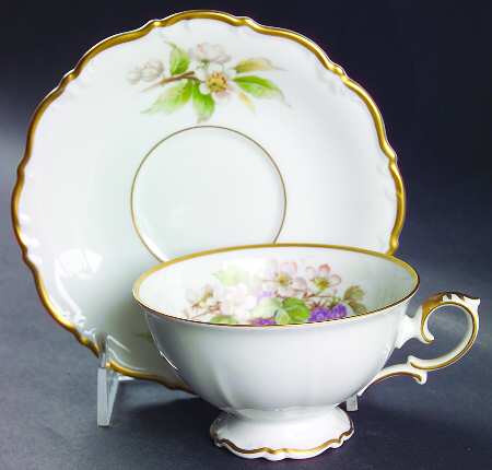 Fruit Footed Cup & Saucer Set