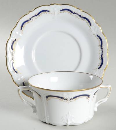 Gloriette Flat Cream Soup Bowl & Saucer Set