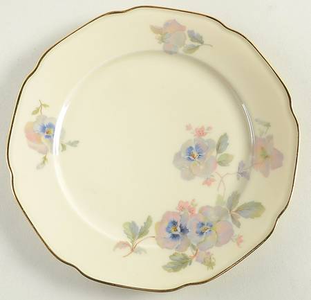 Pansy Cream Salad Plate