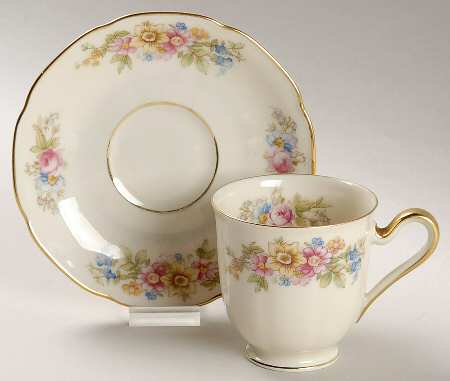Springtime (Germany) Footed Demitasse Cup & Saucer Set