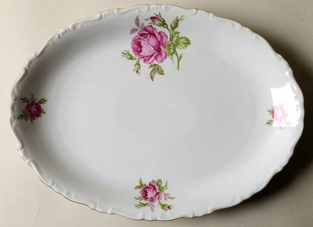 Morning Rose 12" Oval Serving Platter by Toscany
