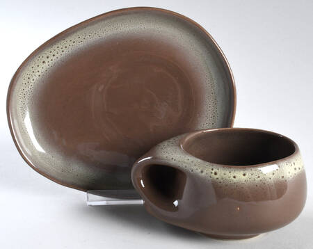 Frosty Fudge Flat Cup & Saucer Set