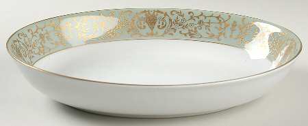 Coronation Green 10" Oval Vegetable Bowl