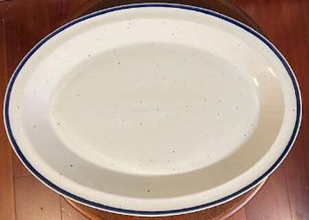 Earthstone Blue Reef 12" Oval Serving Platter