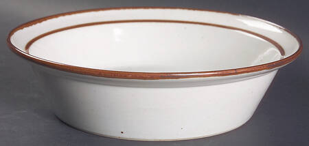 Earthstone Rust Brown 9" Round Vegetable Bowl