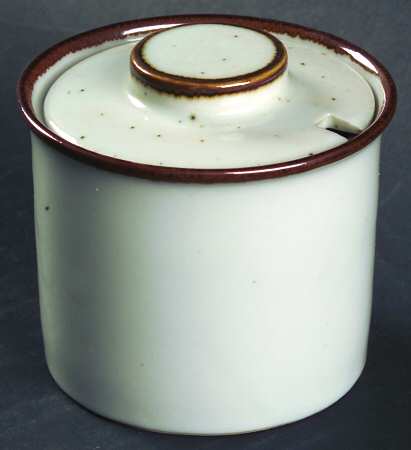 Earthstone Rust Brown Sugar Bowl & Lid