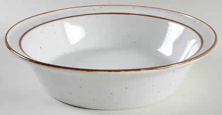 Earthstone Rust Brown 11" Round Vegetable Bowl