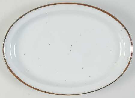 Earthstone Rust Brown 12" Oval Serving Platter