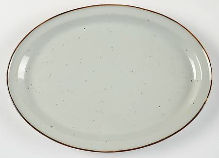 Earthstone Rust Brown 14" Oval Serving Platter
