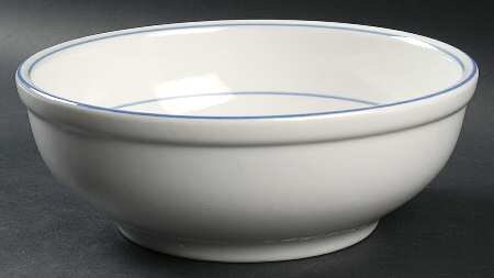 Galaxy Blue Banded 9" Round Vegetable Bowl by Trend Pacific