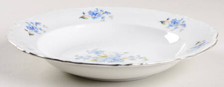 Forget Me Nots Rim Soup Bowl