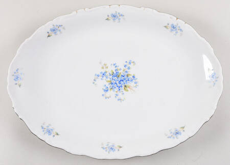 Forget Me Nots 15" Oval Serving Platter