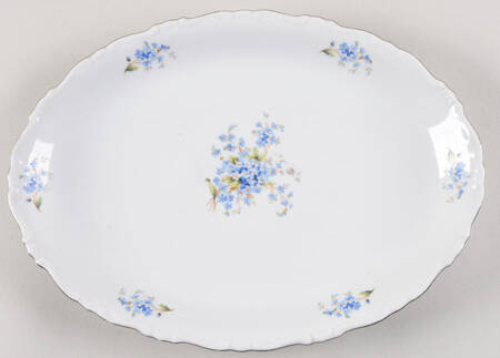 Forget Me Nots 12" Oval Serving Platter