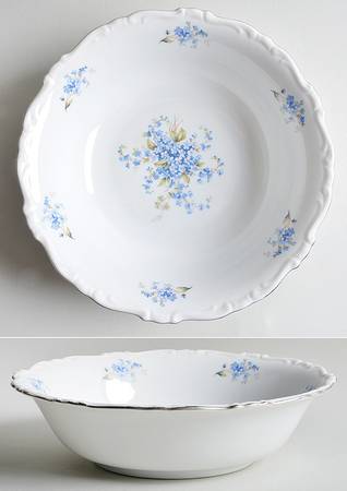 Forget Me Nots 9" Round Vegetable Bowl