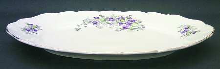 Spring Violet (Scroll Edge Only) 14" Oval Serving Platter