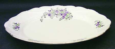 Spring Violet (Scroll Edge Only) 15" Oval Serving Platter