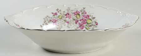 Spring Violet (Scroll Edge Only) 10" Oval Vegetable Bowl