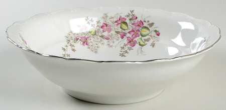 Spring Violet (Scroll Edge Only) 9" Round Vegetable Bowl