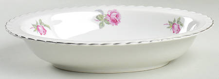 Vienna Rose 10" Oval Vegetable Bowl by Toscport