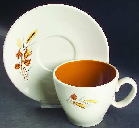Autumn Harvest Footed Cup & Saucer Set