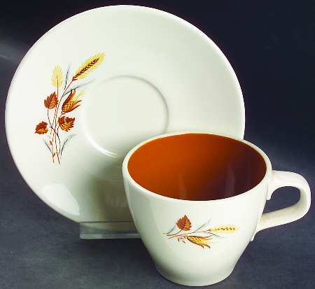 Autumn Harvest Footed Cup & Saucer Set