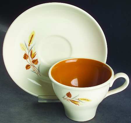 Autumn Harvest Footed Cup & Saucer Set