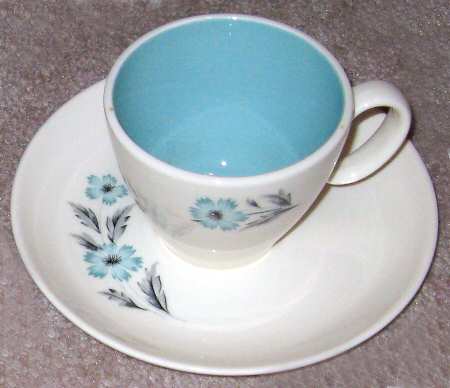 Blue Bonnet Flat Cup & Saucer Set