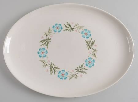 Bridal Wreath 13" Oval Serving Platter