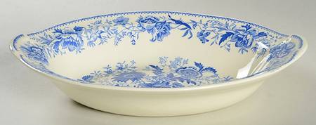Center Bouquet Blue (Laurel Empire Shape) 10" Oval Vegetable Bowl