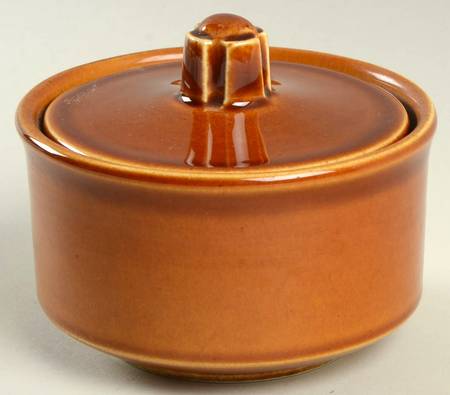 Honey Gold Sugar Bowl & Lid
