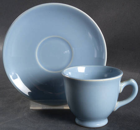 Luray Pastels Windsor Blue Footed Demitasse Cup & Saucer Set