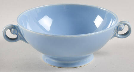Luray Pastels Windsor Blue Footed Cream Soup Bowl