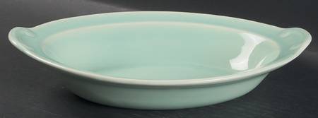 Luray Pastels Surf Green 10" Oval Baker/Vegetable Bowl