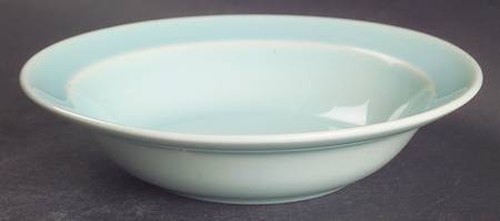 Luray Pastels Surf Green Rim Fruit/Dessert (Sauce) Bowl