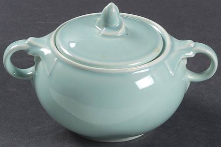 Luray Pastels Surf Green Sugar Bowl & Lid