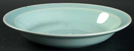 Luray Pastels Surf Green Rim Soup Bowl