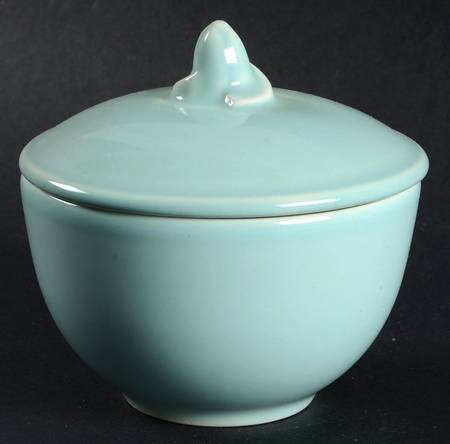 Luray Pastels Surf Green Sugar Bowl & Lid