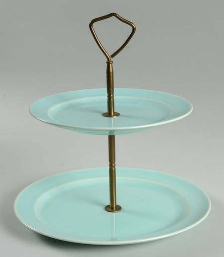 Luray Pastels Surf Green 2-Tiered Serving Tray (Dinner & Luncheon Plates)