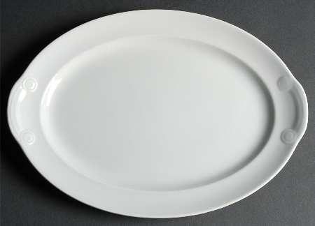 Luray Pastels Chatham Grey 13" Oval Serving Platter