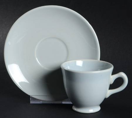Luray Pastels Chatham Grey Footed Demitasse Cup & Saucer Set
