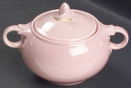 Luray Pastels Sharon Pink Sugar Bowl & Lid