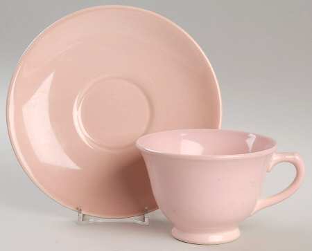 Luray Pastels Sharon Pink Footed Cup & Saucer Set