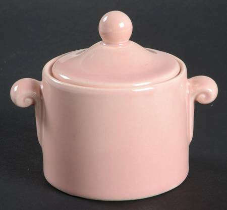 Luray Pastels Sharon Pink Sugar Bowl & Lid