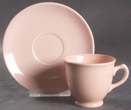 Luray Pastels Sharon Pink Footed Demitasse Cup & Saucer Set